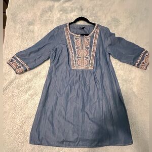 J. Jill embroidered Jean dress
